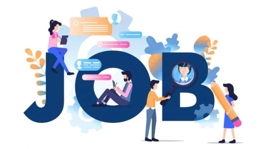 the word "job" is written in the middle of a picture.